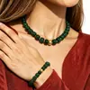 Collar Pulsera de Resina Geométrica Multicolor de Venta Caliente Transfronteriza Estilo Bohemio Moderno Versátil Joyería Exagerada para Mujeres