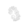 Transmisión en Vivo Transfronteriza Nuevo Producto Anillo Liso de Flor de Encaje Anillo Abierto para Mujer Anillo de Dedo Índice Anillo de Dedo del Pie Diseño de Nicho de Lujo Ligero