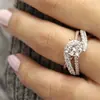 Kaiwei desea el anillo de diamante chapado en oro rosa más vendido, nuevo, para mujer, europeo y americano, microincrustado con circonita, anillo totalmente de diamantes, venta al por mayor