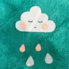 Decoración de Tienda para Niños al por Mayor Colgante de Nube de Fieltro y Gota de Lluvia Decoración de Pared para Habitación Infantil y Hogar Decoración Colgante para Cuna