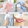 Paño de Cocina Toalla de Limpieza de Cocina Estropajo Microfibra Súper Absorbente Vidrio Limpiador de Doble Cara