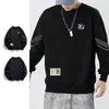 Envío Rápido Sudadera de Manga Larga con Cuello Redondo Holgada de Otoño e Invierno para Hombre, Top Versátil de Moda para Hombre