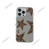 Funda de Teléfono con Estampado de Leopardo y Estrellas Más Vendida Transfronteriza iPhone 17 Funda Espejo Apple 18Pm Espejo de Maquillaje para Niñas Personalizable