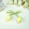 Tela Nueva Rellena de Algodón Colgante de Flor Pequeña Tulipán DIY Accesorios para Ropa Flor Tridimensional Linda Adornos de Flor de Cinco Pétalos