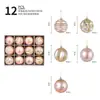Conjunto Personalizado de Bolas de Natal Amazon 8cm Vazadas Pintura Colorida Conjunto de Bolas Alias 12 Peças Bola Transparente Natal