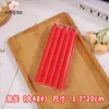 10 Piezas/Paquete Velas Rojas y Blancas Iluminación de Emergencia para el Hogar Velas para Apagones Velas Cilíndricas de Palo Largo Estándar Duraderas para Comida Occidental