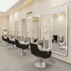 Barbearia Celebridade da Internet Espelho Parede Espelho de Cabeleireiro Lado Único Espelho Iluminado Parede Salão de Cabeleireiro Espelho LED Especial Inteligente