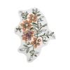 Estilo Retro Malla Piezas de Flores Bordadas Exquisito Patrón Floral Cuello de Puño de Ropa Floral Tridimensional Adhesivo de Tela para Ropa