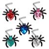 Getta europeo y americano transfronterizo araña nariz clavo anillo de nariz con forma de corazón clavo para la nariz adornos para la nariz clavo para la nariz de acero inoxidable joyería para piercing corporal