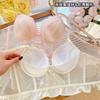 Princesa Sirena # Dulce Pecho Pequeño Push-Up Transpirable Pecho Durazno Plisado Lazo Encaje Ropa Interior para Mujer