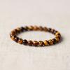 Pulsera de Piedra de Cuarzo Ojo de Tigre Dorado para Mujer, Pulsera Cascada de Ojo de Tigre Dorado Trilateral, Regalo de Cumpleaños para Novia o Pareja
