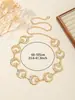 Corrente de Cintura Metálica Estrela Lua Sol Retro Europeu Corrente Corporal Ajustável Cinto Decorativo para Vestido Atacado