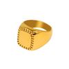 Comercio exterior europeo y americano suministro anillo cuadrado geométrico simple acero de titanio moda elegante todo-partido anillo para hombres y mujeres venta al por mayor