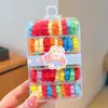 Elásticos Coloridos para Cabelo Infantil, Elásticos Enrolados Que Não Danificam o Cabelo, Cordas de Cabelo de Alta Elasticidade do Tamanho de um Polegar para Meninas, Acessórios de Cabelo para Atacado