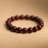 Pulsera de Sándalo Rojo Indio Natural para Hombres y Mujeres Cuentas de Buda de Ébano Pulsera de Madera Nan de Seda Dorada Hetian Yuwen Cuentas de Buda para Jugar