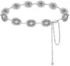 Corrente de cintura decorativa feminina, cinto fino simples e versátil para vestidos, com conexão de cabeça de touro em metal, cinto pequeno de couro da moda para saias