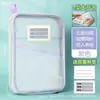 Bolsa de Clasificación de Materias en Forma de L para Estudiantes de Primaria y Secundaria Bolsa de Archivo con Cremallera de Malla Transparente Bolsa de Almacenamiento Bolsa de Archivo Almacenamiento de Libros