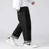 Jeans ligeros de verano para hombre, marca de tendencia nueva 2026, pantalones largos holgados de pierna ancha, pantalones casuales de estilo retro americano