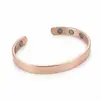 Pulsera magnética transfronteriza de gran oferta, joyería europea y americana, con superficie brillante y imán abierto de oro rosa, ideal para hombres y mujeres.