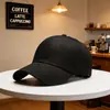 Chapéu Masculino Tendência Boné Preto com Aba Estilo Coreano Masculino Mais Fácil de Combinar Rosto Revelador Pequeno Boné de Beisebol Feminino Primavera e Outono Uso Marca Tendência Casual