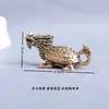 Tartaruga Dragão de Latão Puro Baxi Xuanwu Tartaruga Dragão Baixia Chaveiro Decorativo Vintage Pingente Pequeno Ornamento Suspenso