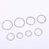Anillos de Metal Planos para Llaveros al por Mayor Accesorios para Colgantes DIY Anillo Conector de Doble Capa Círculo Plano Estilo Minimalista Urbano