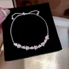Pulsera con Colgante de Estrella de Zircón Azul Claro Starlight, Ajustable con Cordón, Joyería Fina de Alta Gama para Mujer, Fresca y Delicada