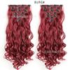 Extensões de Cabelo Sintético Estilo Europeu e Americano, 16 Presilhas, Conjunto de 7 Peças para Mulheres, Fibra de Alta Temperatura, Presilhas de Cabelo Longo Cacheado, Estilo Europeu e Americano