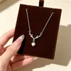 Un ciervo con tu corazón: exquisito collar de plata con asta, nicho de lujo ligero, moderno y a la moda, versátil