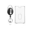 Portatarjeta de insignia acrílica de alta transparencia, porta credencial de trabajo retráctil, credencial de empleado, credencial de fábrica, tarjeta de identificación, tarjeta de trabajo