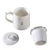 Taza de porcelana blanca separación de té taza de jade de sebo taza de oficina taza de cerámica para té de gran capacidad al por mayor