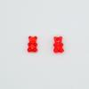 Oso de goma de color acrílico transparente agujero horizontal agujero vertical accesorios para el cabello de oso pendientes collar cadena para teléfono móvil accesorios de joyería