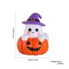 Boneca Fantasma de Abóbora de Halloween Chapéu Mágico Resina Atmosfera de Celebração Decoração para Casa Pátio Jardim Artesanato