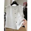 Chaleco Exterior de Encaje Hueco Corto para Mujer, Estilo Delgado de Verano, Elegante Top sin Mangas de Estilo Francés