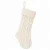 Decoración navideña transfronteriza, medias navideñas, colgante para árbol de Navidad, calcetines grandes, dulces tejidos, bolsa de regalo de lana con diamantes