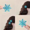 Pinza para el pelo de copo de nieve con lentejuelas de invierno pinza de pico de pato súper de hada para todo tipo de peinado pinza lateral corazón de niña dulce flequillo accesorios para el pelo de Navidad