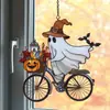 Venta Caliente Transfronteriza Personalizado Calabaza Fantasma Halloween Ciclismo Acrílico 2D Plano Colgante Decorativo