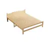 Cama plegable de madera maciza pura para uso doméstico, cama individual para oficina y obra, cama para siesta para apartamentos de alquiler doble, cama de madera maciza sin instalación