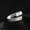 Anillo martillado plateado Marca de moda para hombre y mujer Anillo de dedo de alta calidad Regalo del Año del Dragón Apertura Explosiones Transfronterizas