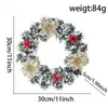 Nuevo corona de Navidad transfronteriza, vegetación artificial de Navidad, suministros de decoración de Navidad, guirnalda de vid de Navidad de oropel, colgante