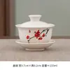 Taza de Té China Sancai de Cerámica Gaiwan Individual para Hogar Oficina Juego de Té Gongfu Tazón de Ofrenda Herramienta para Preparar Té