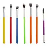 Pincéis de Maquiagem Personalizados E-commerce Transfronteiriço Conjunto de 7 Peças de Pincéis Portáteis para Esfumar Olhos Sombra Fibra Sintética Gracedo