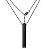Collar de silbato de meditación de acero inoxidable, colgante de acero de titanio con ajuste de la atención plena y respiración, collar de joyería con cilindro de descompresión para meditación.