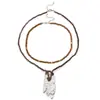 Collar de Metal ZA Fashion de Venta Caliente Europea y Americana Colgante Irregular Largo Exagerado de Aleación Collar de Alto Sentido para Verano
