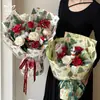 Papel de Presente Flor de Natal Papel de Presente para Flores na Véspera de Natal Embalagem de Maçã Caramelada Floricultura Materiais de Embalagem para Flores