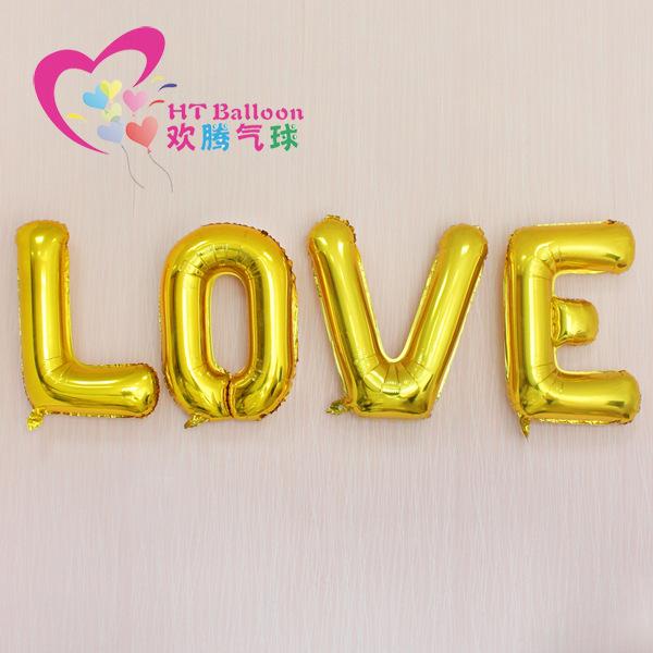 新款30寸字母LOVE金色0