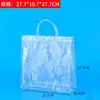Botón a presión de plástico transparente al por mayor del fabricante Bolsas de embalaje de PVC Bolsas de tote de PVC para embalaje de regalos y compras