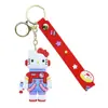 Venta al por mayor del fabricante Llavero de Astronauta de Anime Pvc Goma Blanda Dibujo Animado Colgante de Llave DIY Muñeca 3D Colgante Pequeño