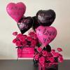 Globos Impresos en Forma de Corazón de 18 Pulgadas para Nochevieja, Globos Flotantes para Decoraciones de Fiesta del Día de San Valentín Chino, Globos de Papel de Aluminio Impresos al por Mayor