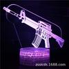 Serie de pistolas de venta caliente transfronteriza lámpara de noche 3D luz de mesa colorida con control remoto táctil enchufe luz de regalo luz visual LED